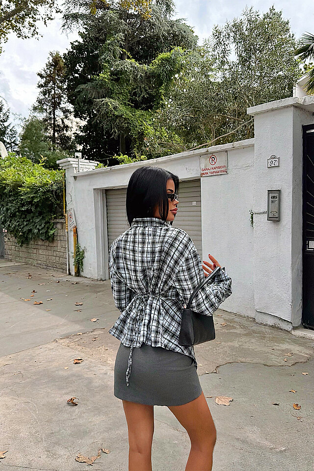 Bebe Mavisi Cut-Out Fit Gömlek