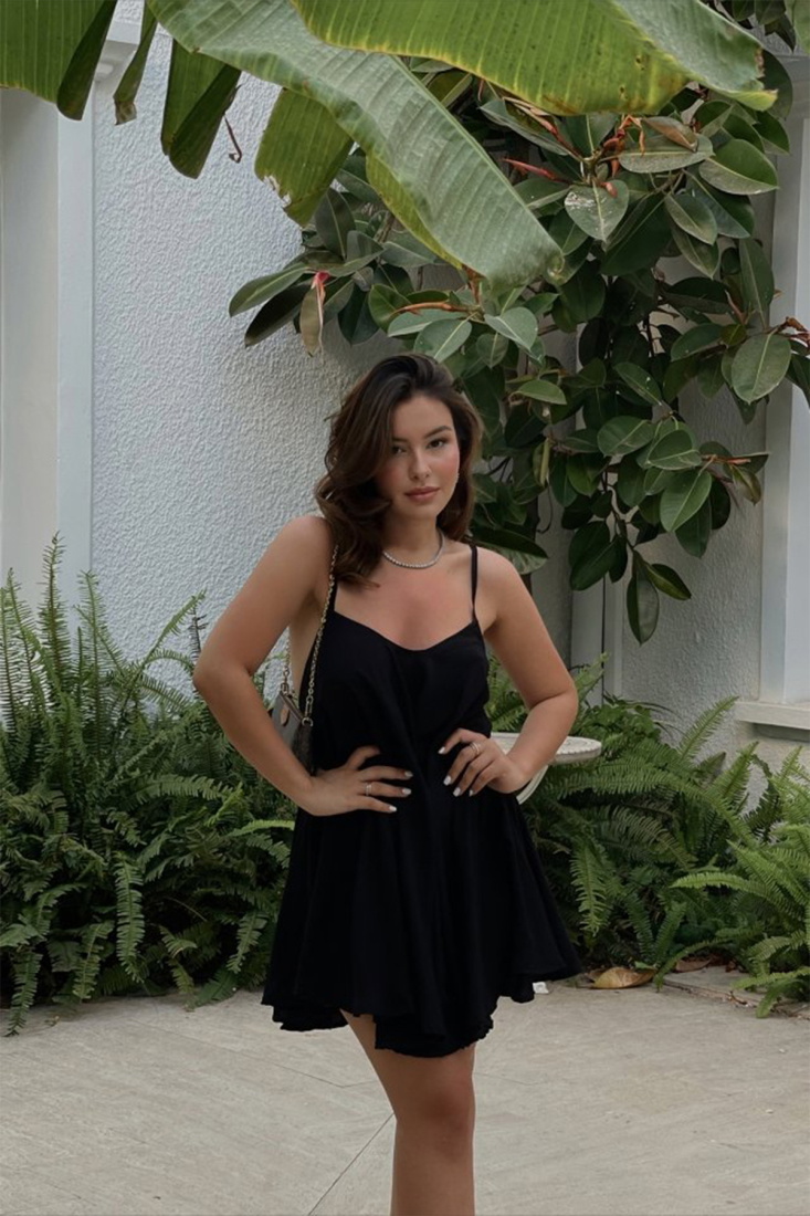 Becky Volanlı Askı Detay Elbise ATE-1725 - EYYO