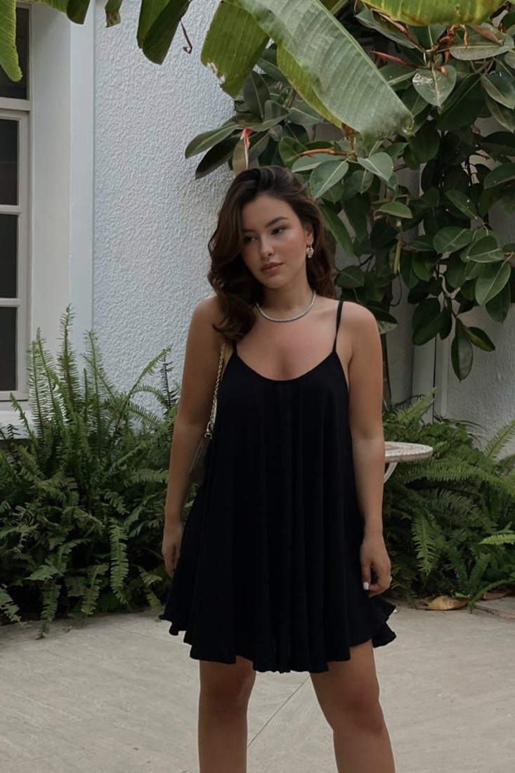 Becky Volanlı Askı Detay Elbise ATE-1725 - EYYO