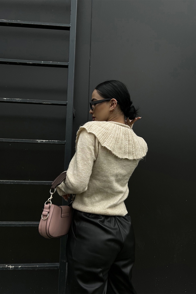 Beige Front Laced Cardigan ATE2076 - 2