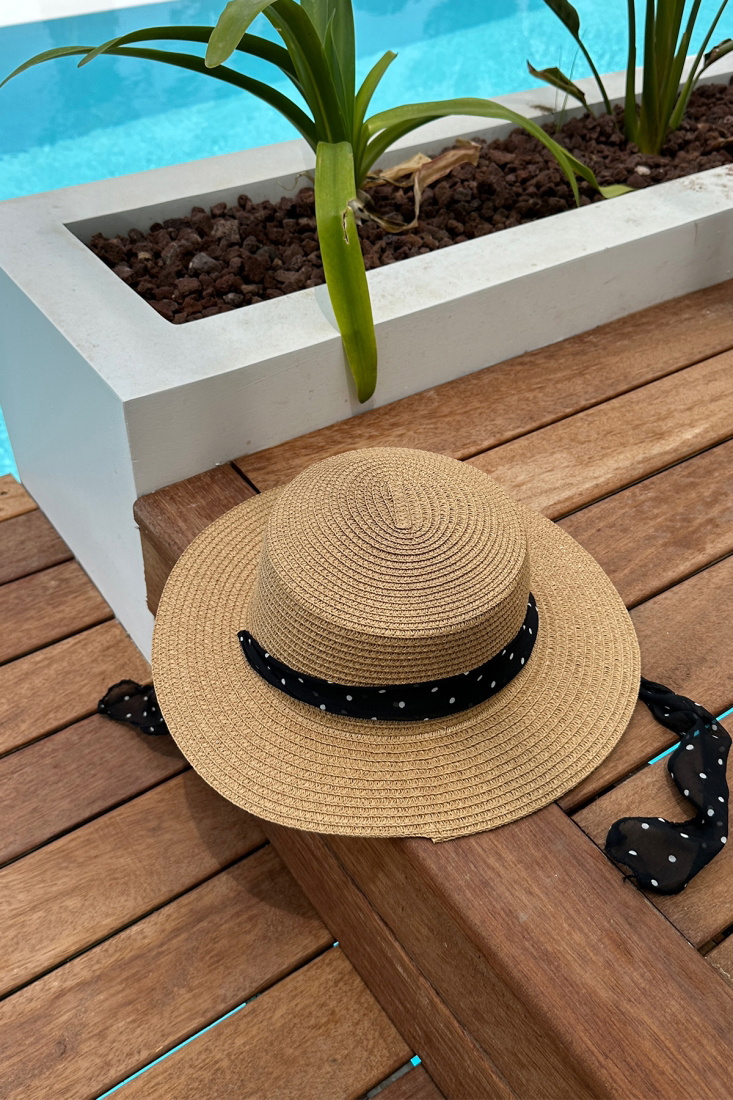 Beige Wicker Hat ATEL31 - EYYO