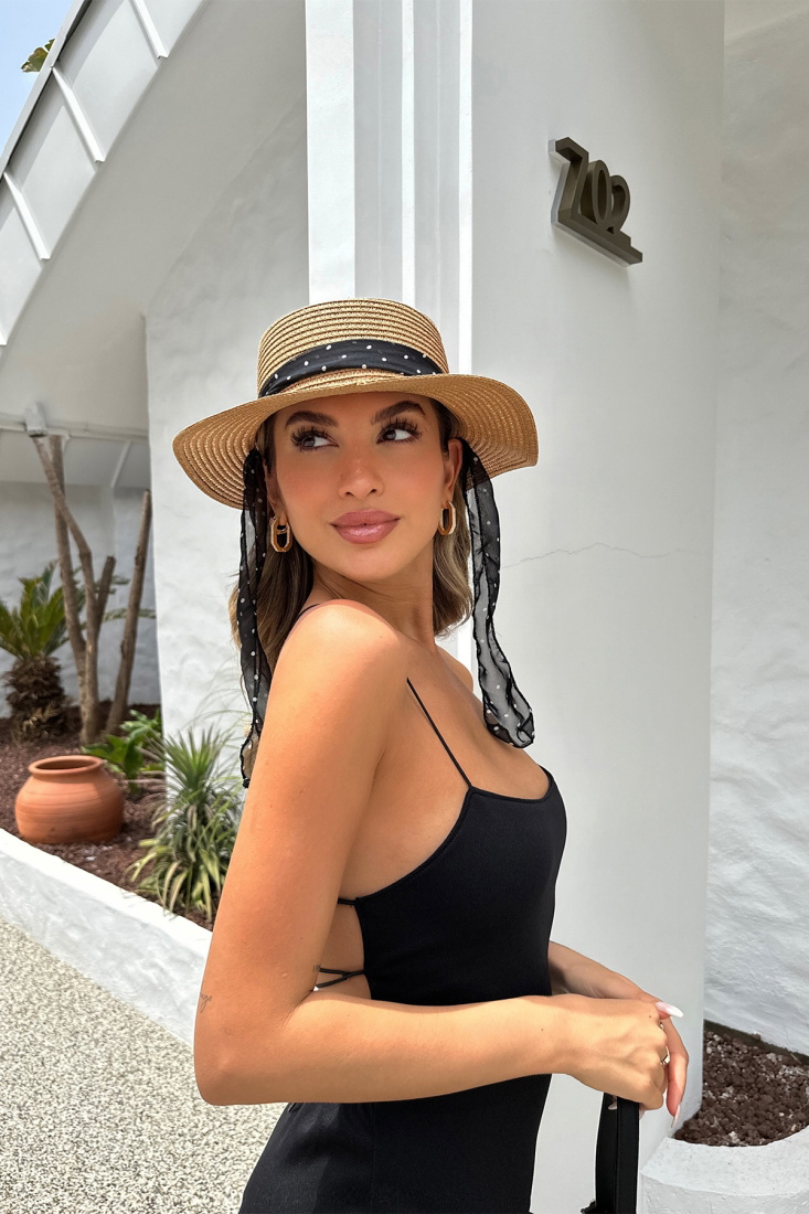 Beige Wicker Hat ATEL31 - EYYO