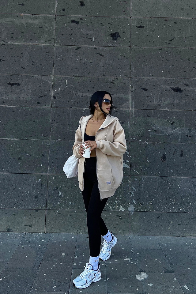 Beige Zippered Cardigan ATE1981 - 4