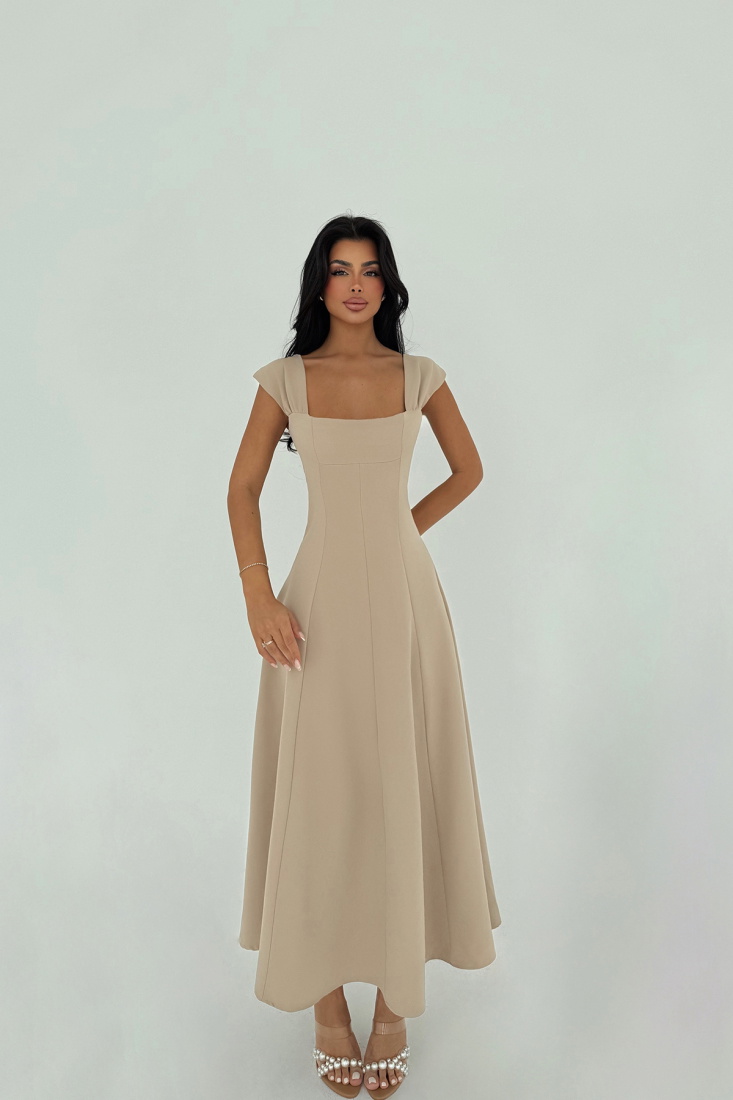 Bej Rhea Elbise ATE-2805 - EYYO