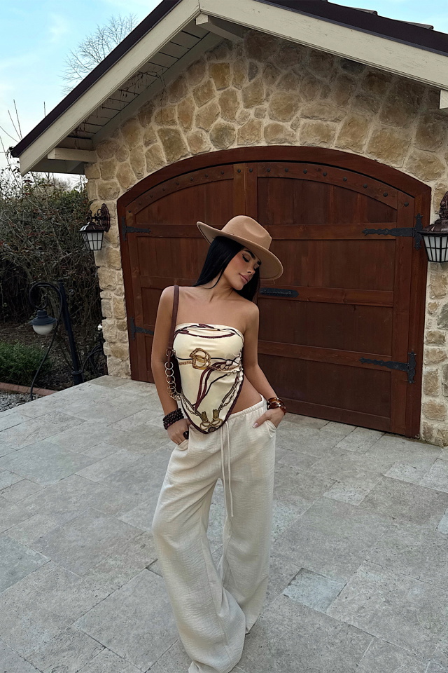 Bej Lino Pantolon ATE-4822 - 4