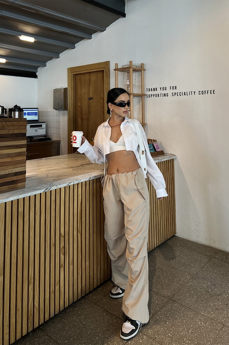 Bej Bağlamalı Pantolon ATE2309 - EYYO