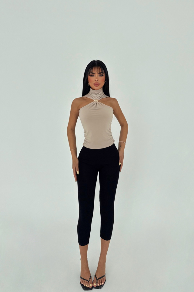 Bej Nolia Aksesuar Detaylı Bluz ATE-2828 - 2
