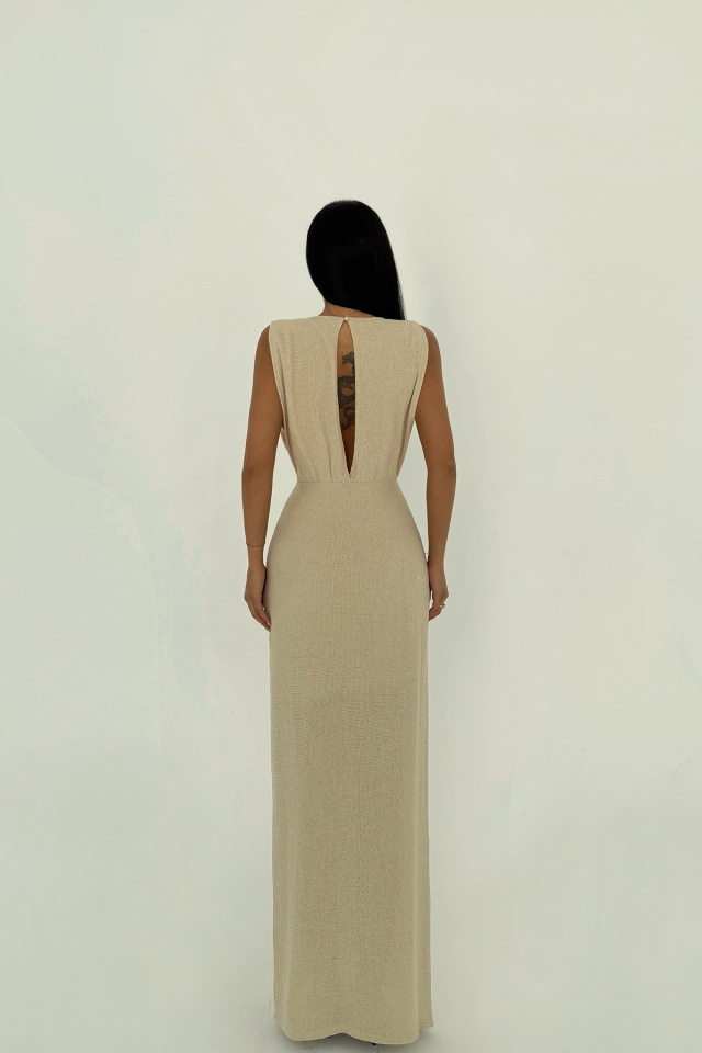 Bej Himari Elbise ATE-1650 - 3