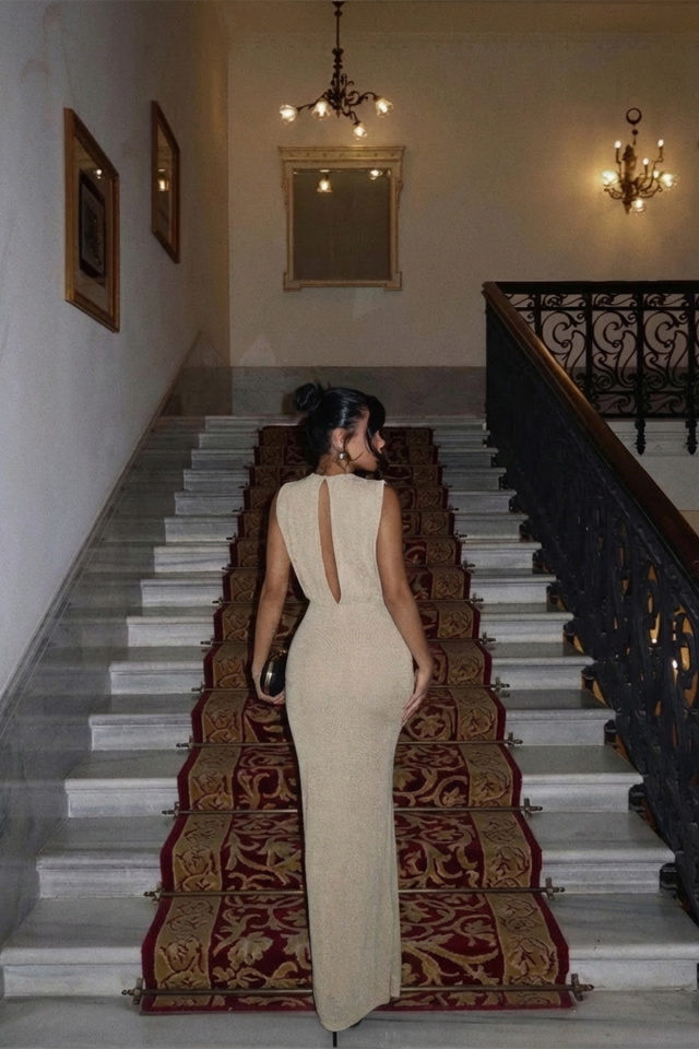 Bej Himari Elbise ATE-1650 - 2