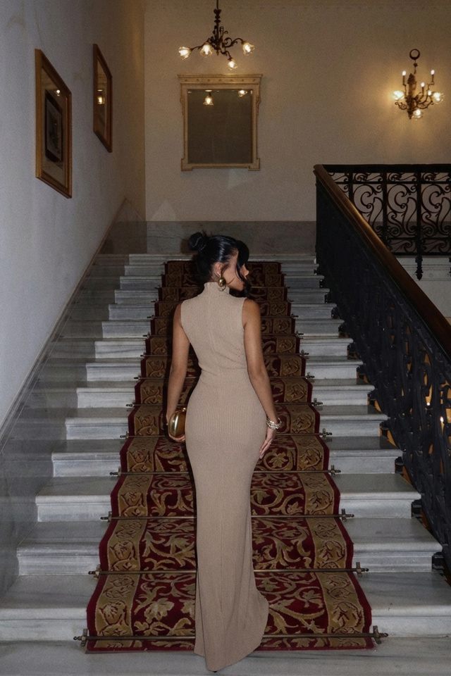 Bej Jila Uzun Elbise ATE-1872 - 2