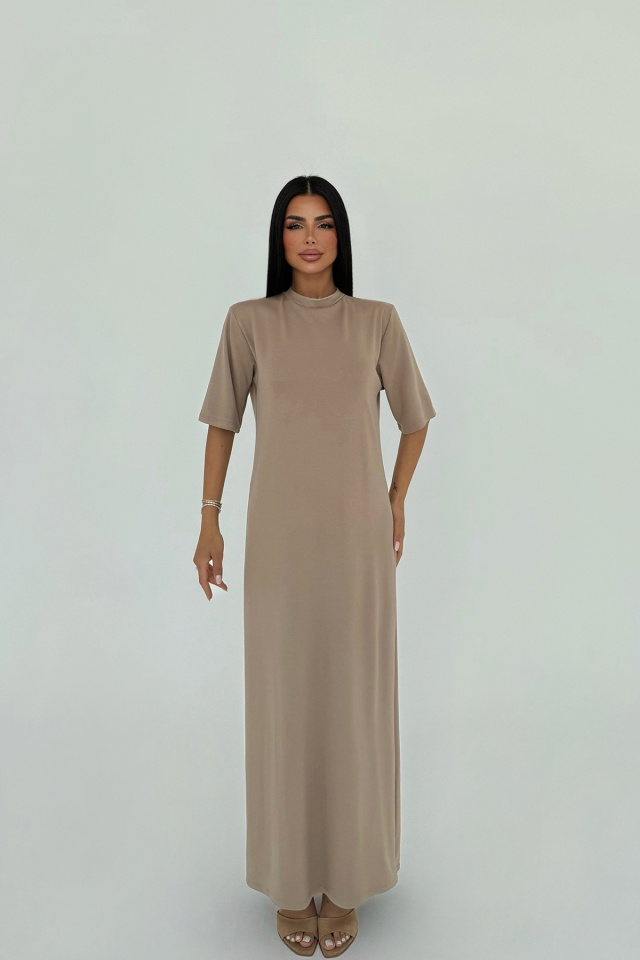 Bej Roland Uzun Elbise ATE-2203 