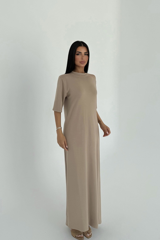 Bej Roland Uzun Elbise ATE-2203 - 2