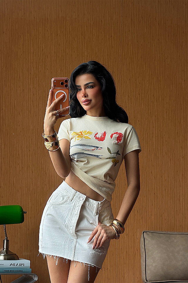 Bej Tenge Tshirt ATE-5548 