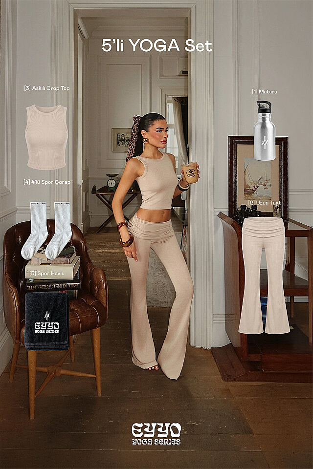 Bej Bisu 5'li Yoga Set -