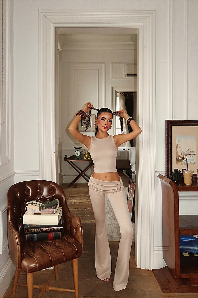 Bej Bisu 4'li Yoga Set