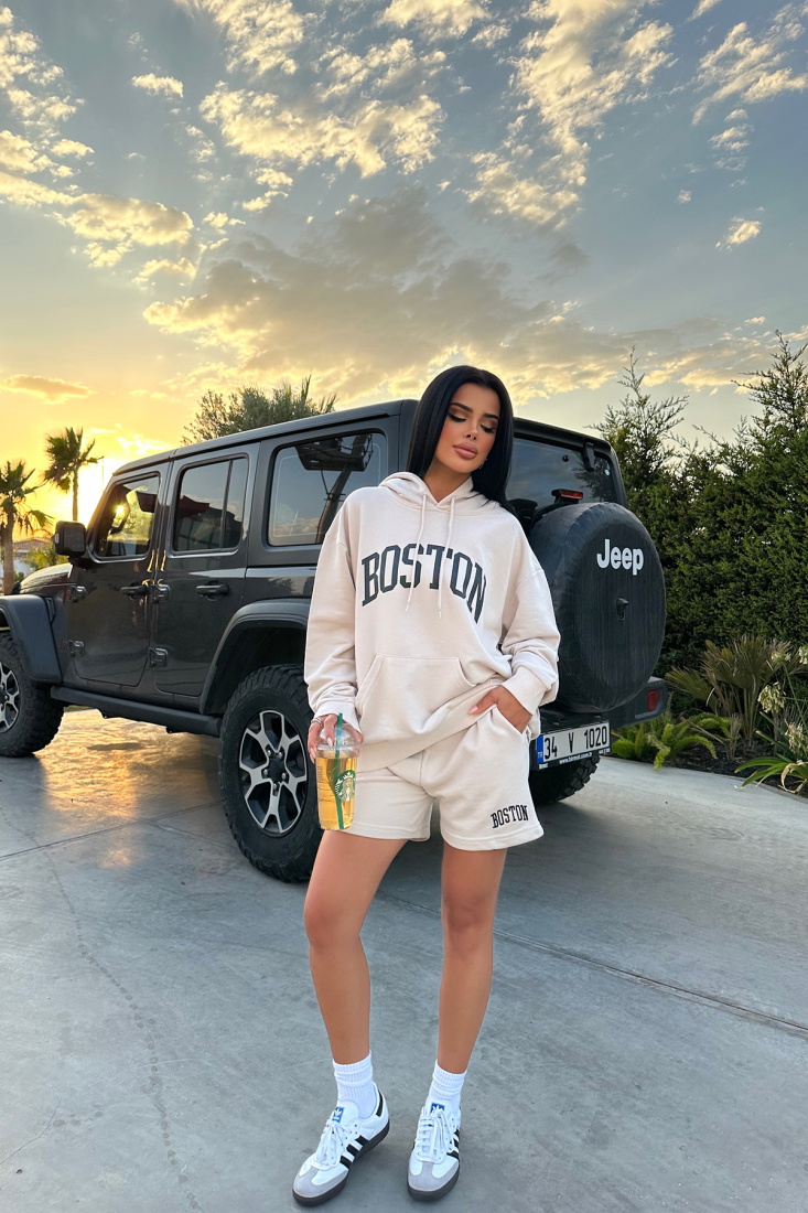 Bej Şortlu Takım ATE8317 - EYYO