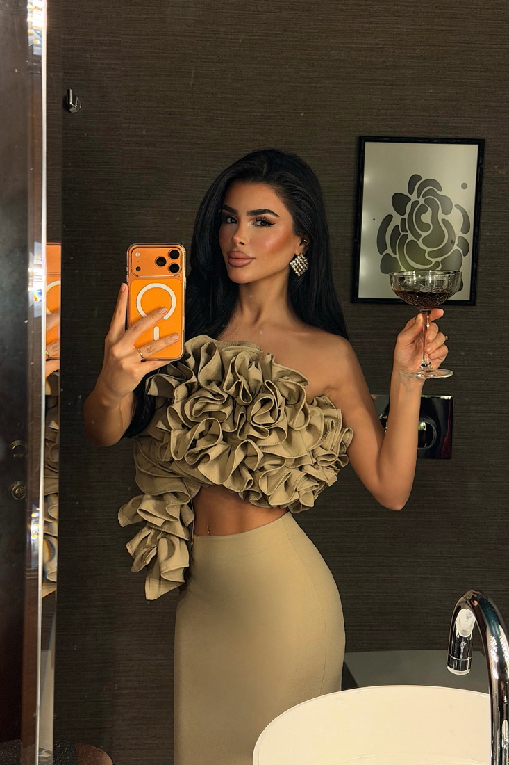 Bej Ruffle Takım ATE-4431 - EYYO