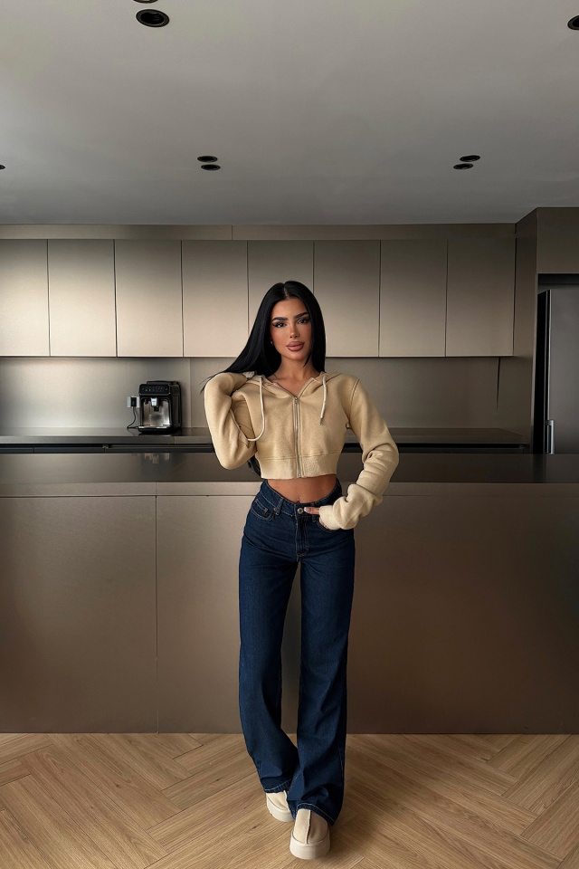 Bej Caiden Crop Hırka ATE-4858 - 3