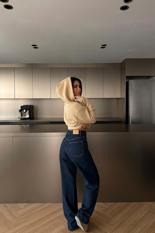 Bej Caiden Crop Hırka ATE-4858 - 4