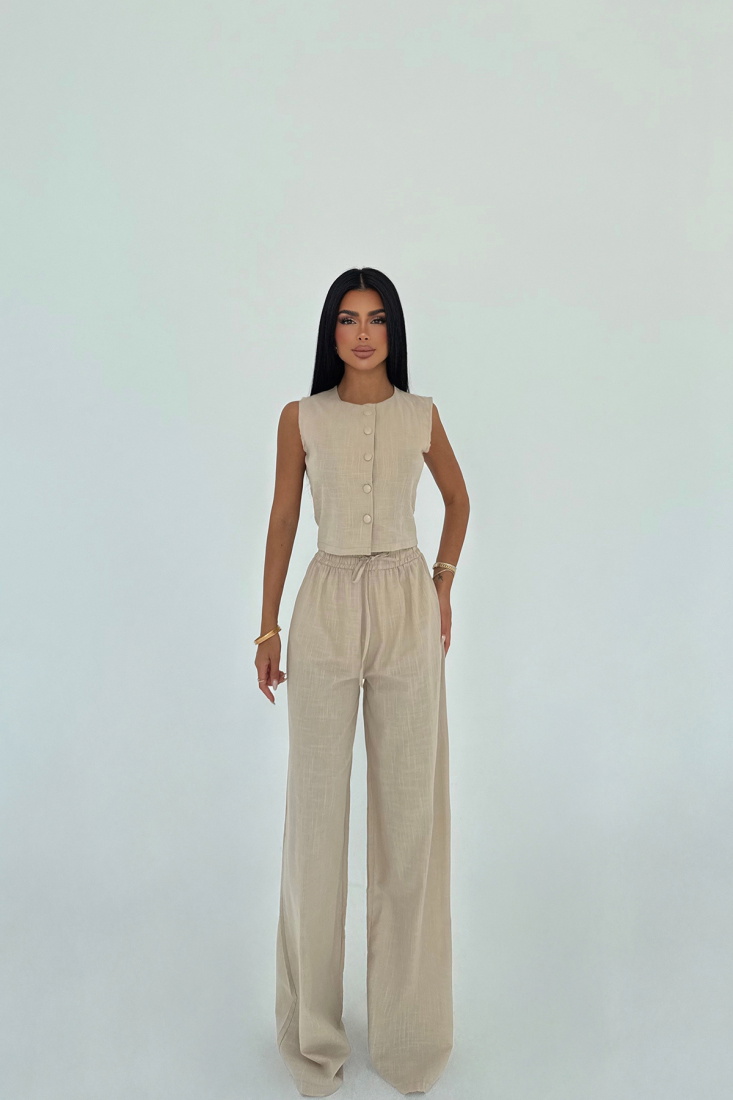 Bej Eliza Keten Takım ATE-3164 - EYYO