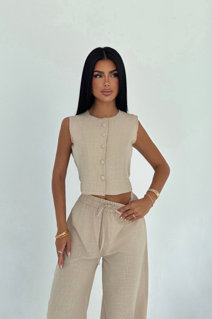 Bej Eliza Keten Takım ATE-3164 - EYYO