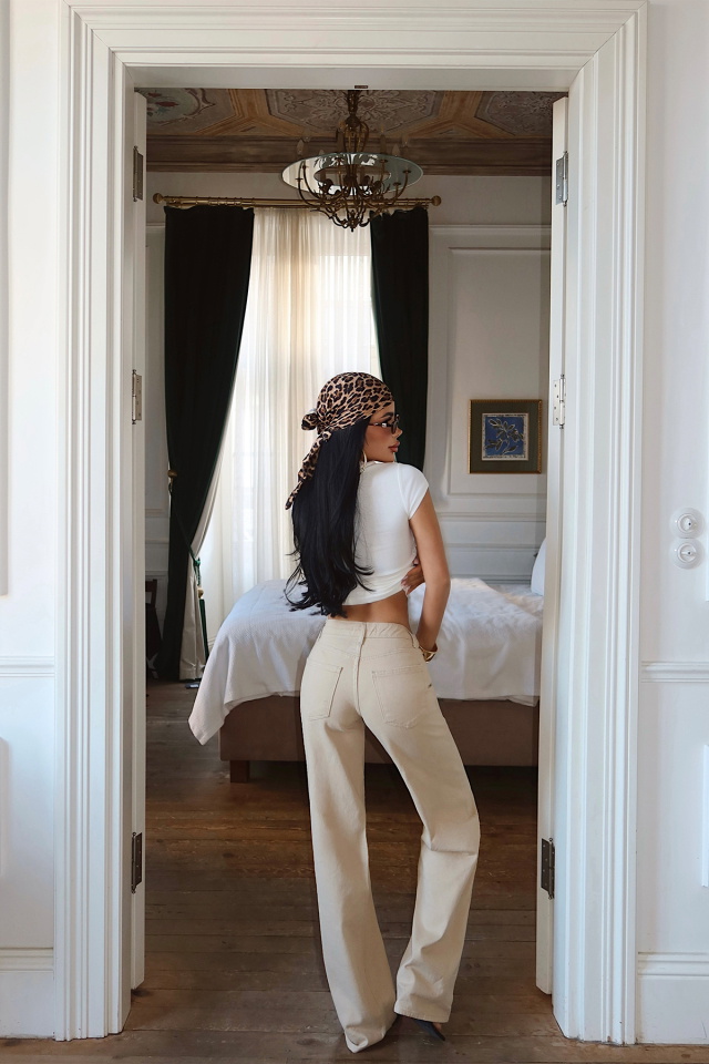 Bej Düğme Detay Pantolon ATE-5074 - 5