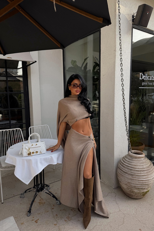 Bej Suzette triko takım ATE-4397 - 4