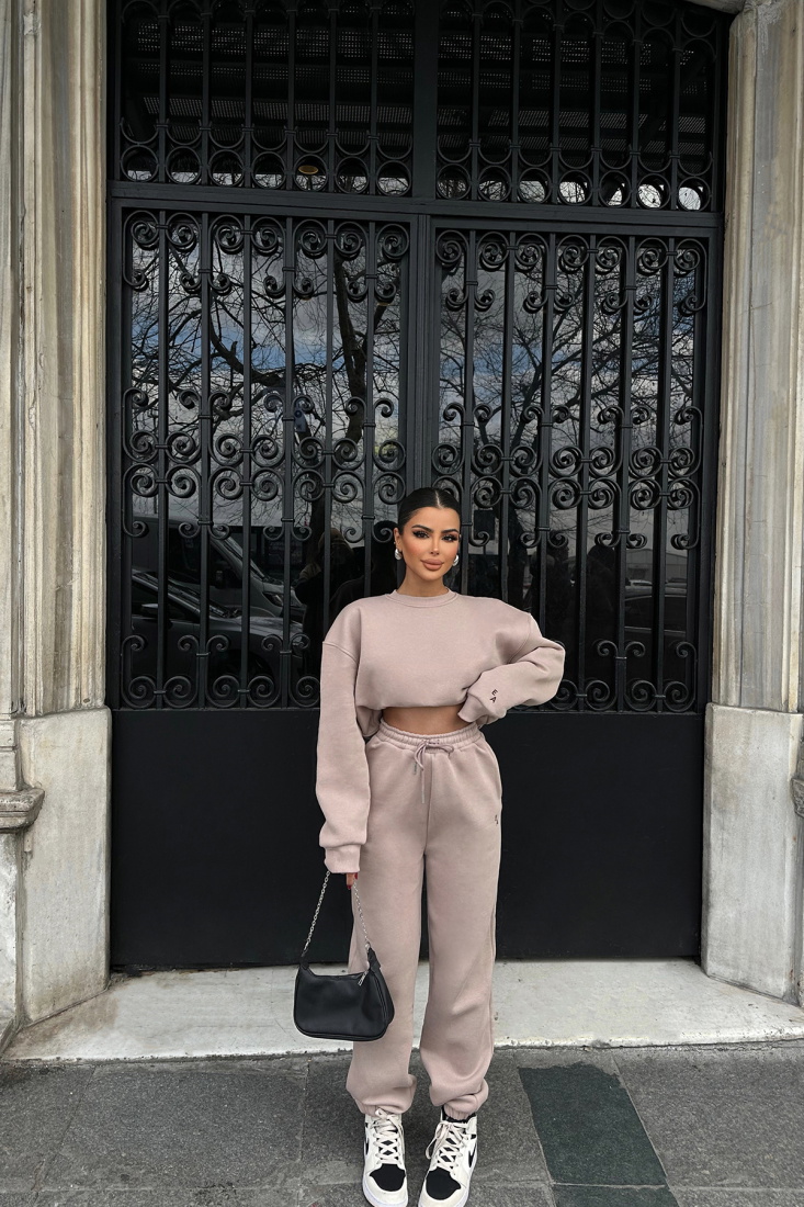 Bej Eşofman Takım ATE-0768 - EYYO