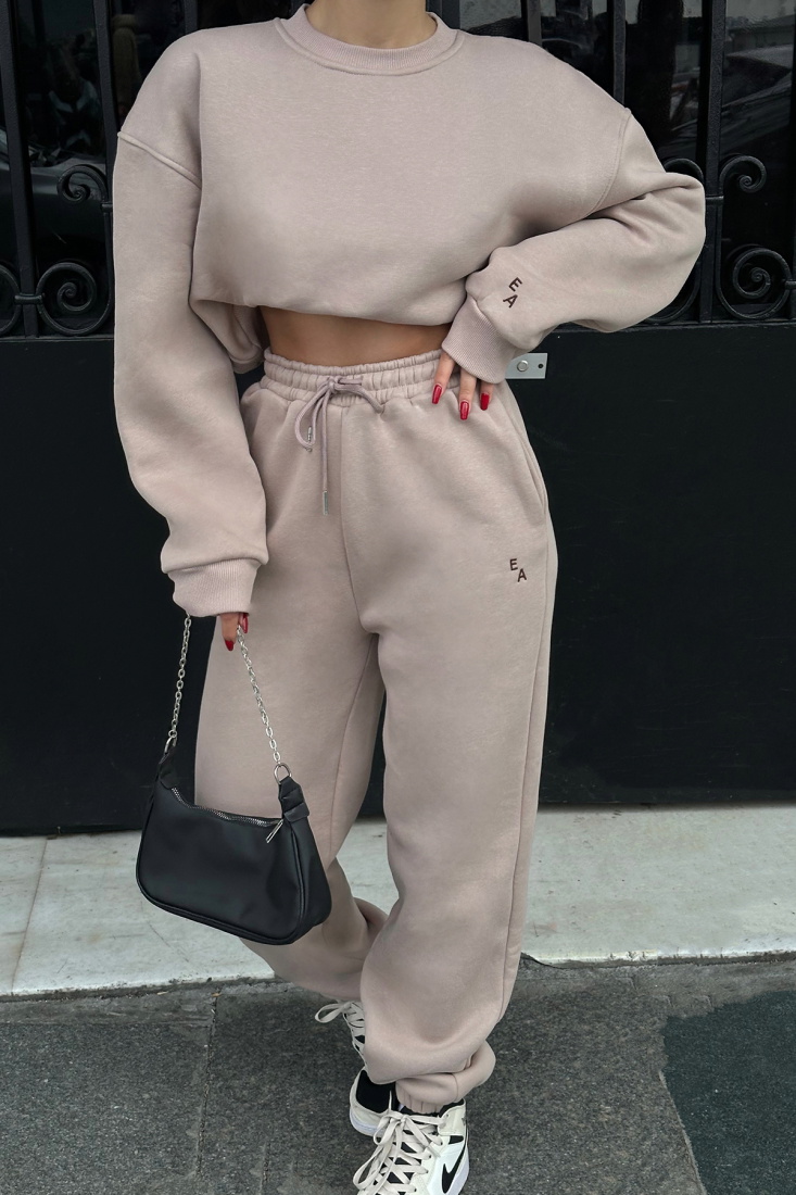 Bej Eşofman Takım ATE-0768 - EYYO