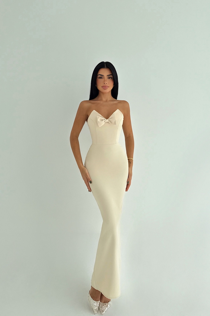 Bej Cressida Elbise ATE-3239 - EYYO