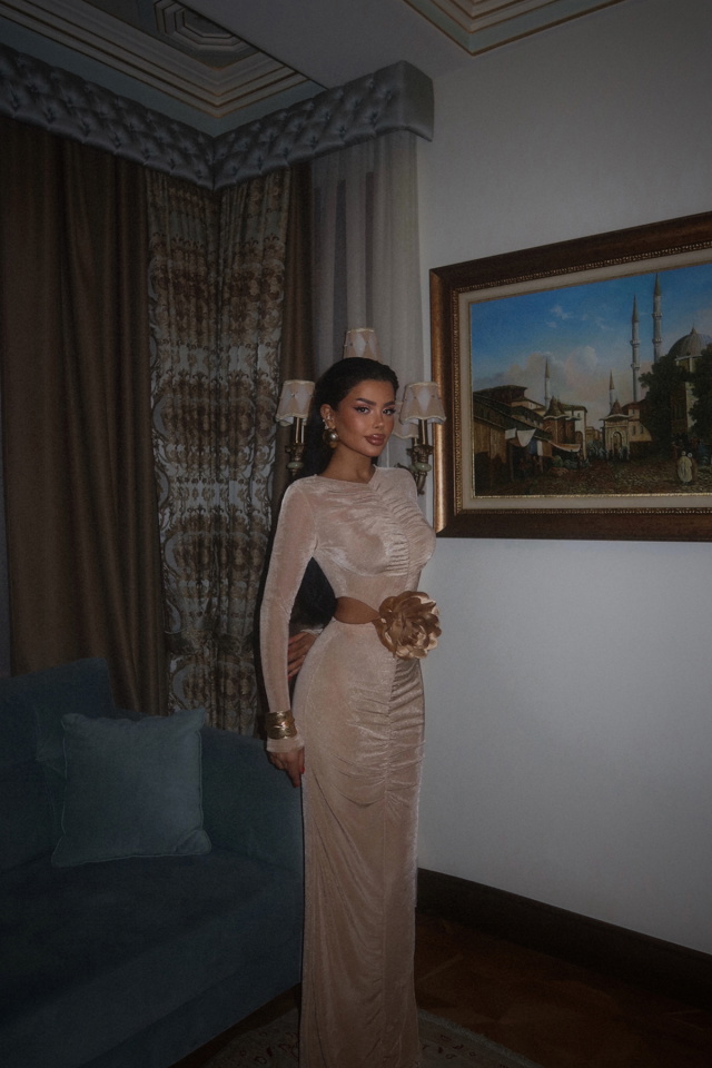 Bej Fierello Elbise ATE-2300 