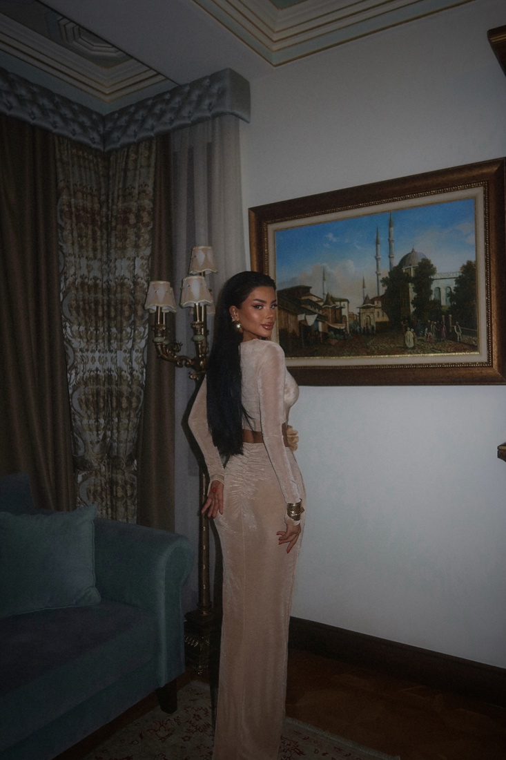 Bej Fierello Elbise ATE-2300 - EYYO