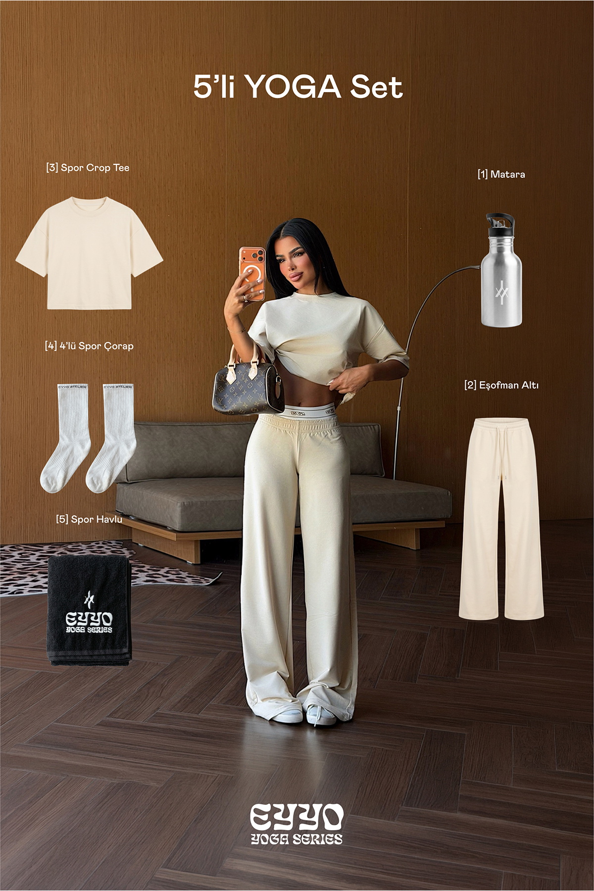 Bej Judem 5'li Yoga Set - 1