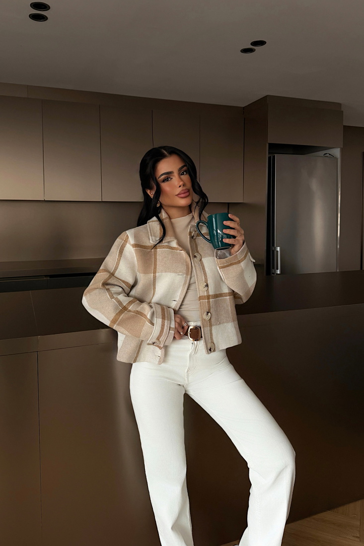 Bej Wolford Ceket ATE-4250 - EYYO