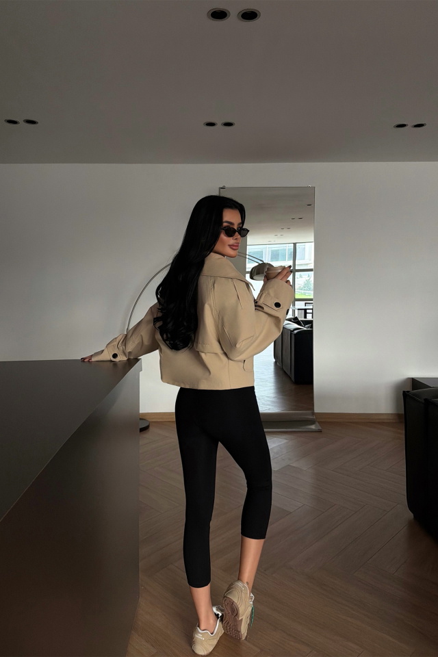 Bej Klarris Trençkot ATE-4204 - 4