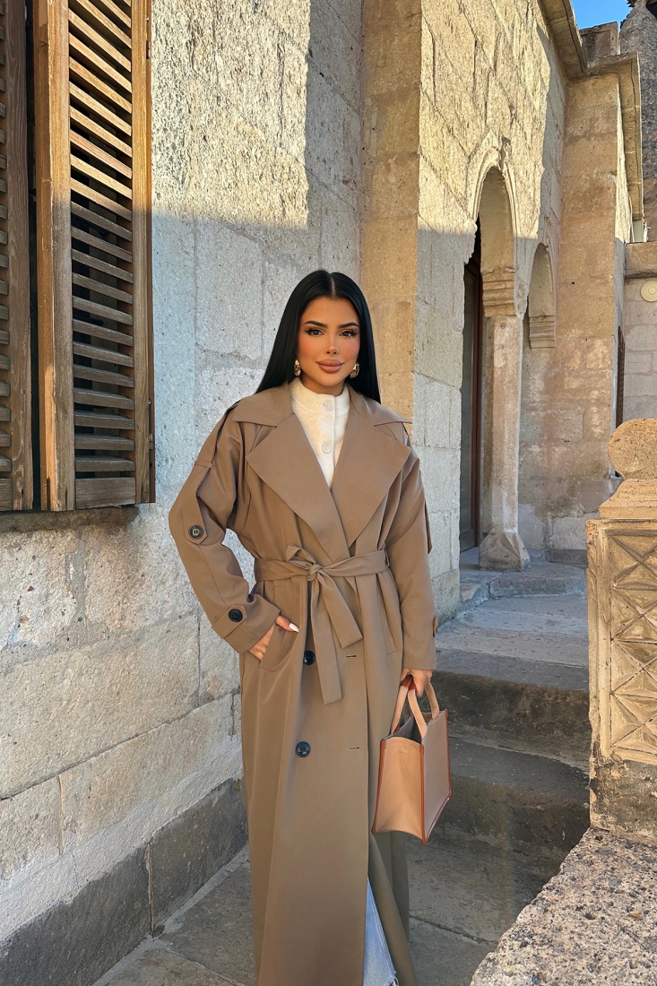 Kuşak Detay Trenckot ATE8633 - EYYO