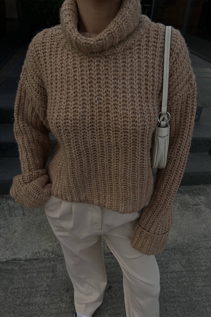 Bej Örme Kazak ATE2653 - EYYO