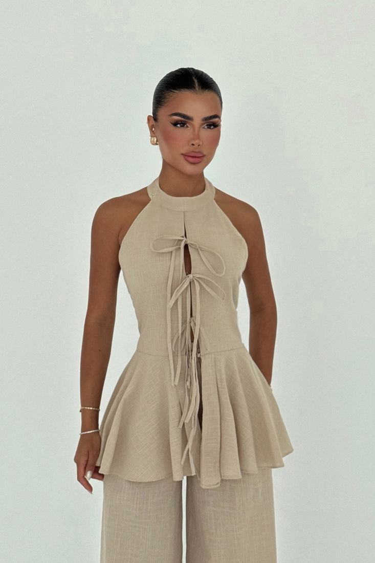 Bej Ostano Keten Takım ATE-2957 - EYYO