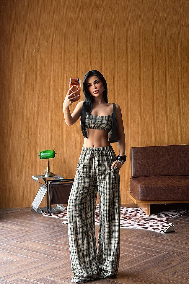 Bej Pantolonlu Takım ATE-5572 - 3