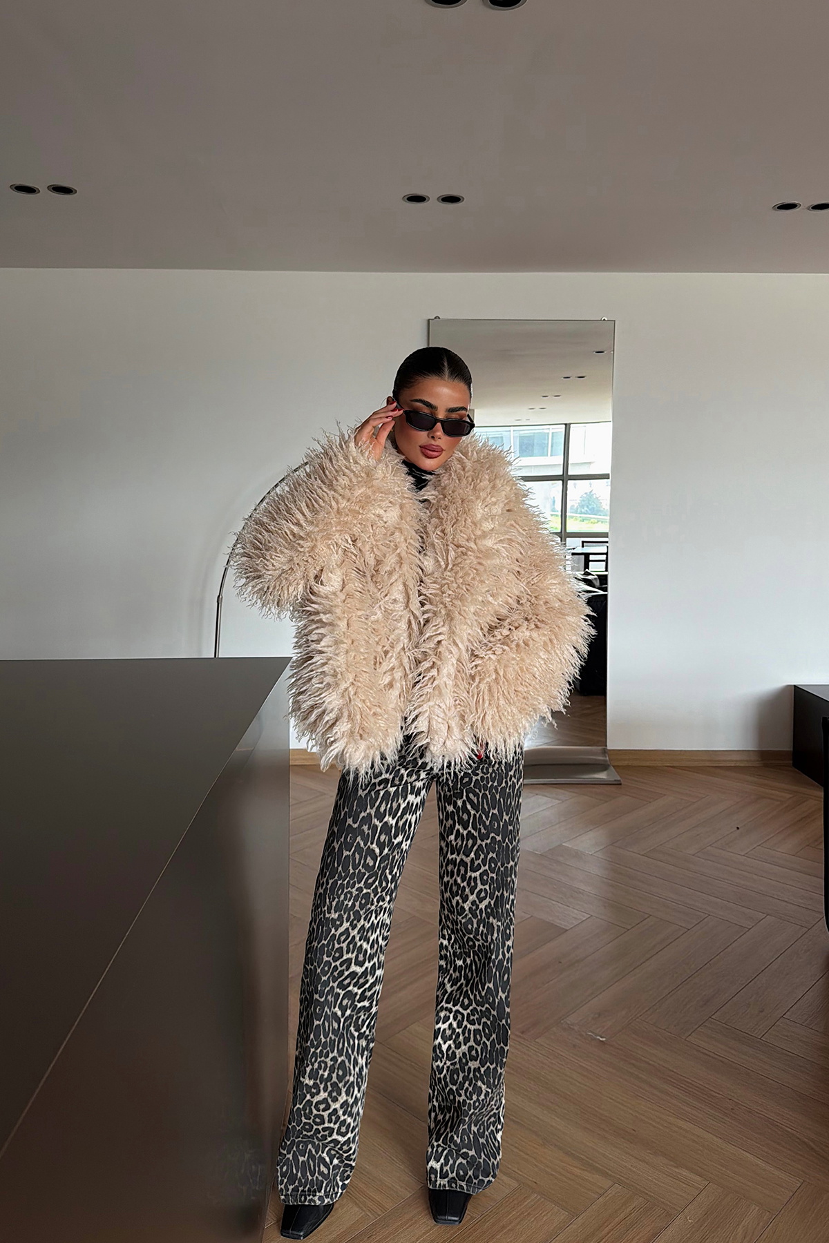 Bej Mayfair Kürk - 6