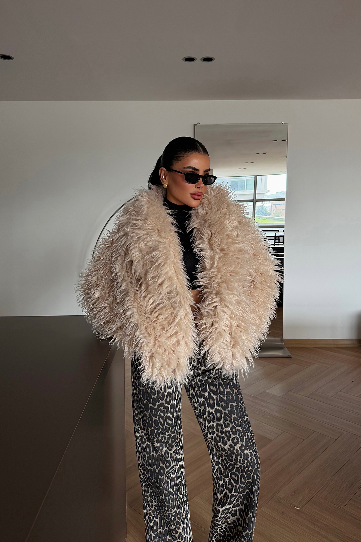 Bej Mayfair Kürk - 7
