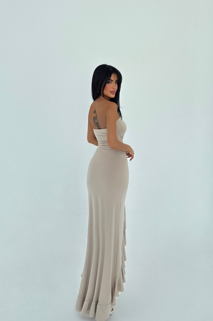 Bej Lilas Elbise ATE-2933 - EYYO