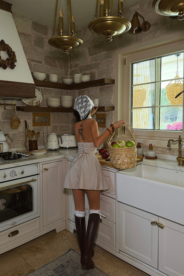 Bej Debra Çizgili Etekli Takım ATE-4690 - 5