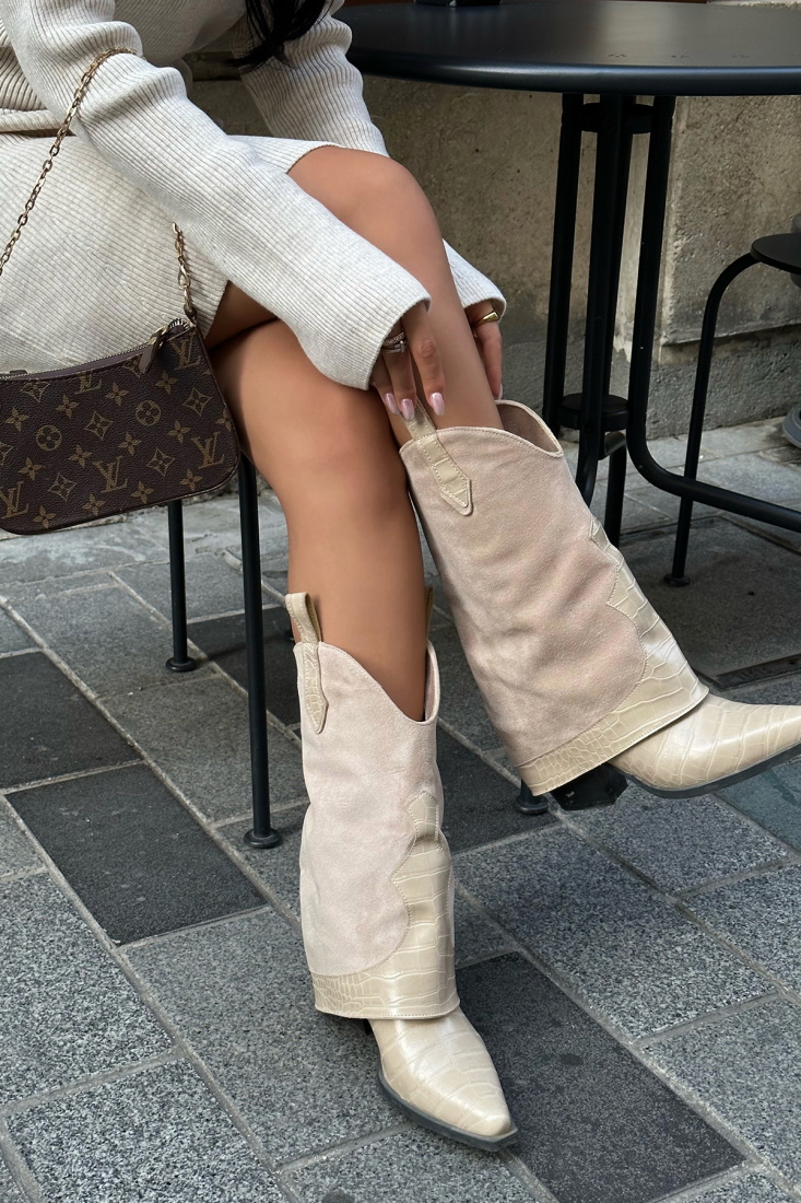 Bej Topuklu Bot ATEL8043 - EYYO