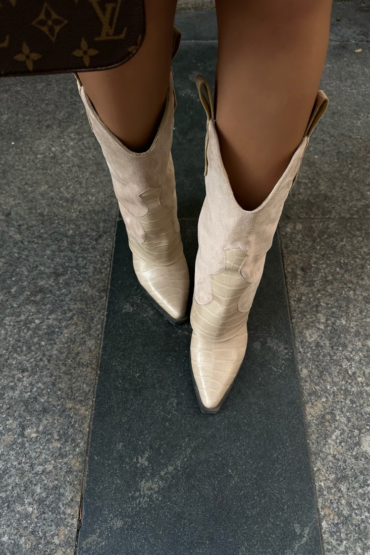 Bej Topuklu Bot ATEL8043 - EYYO