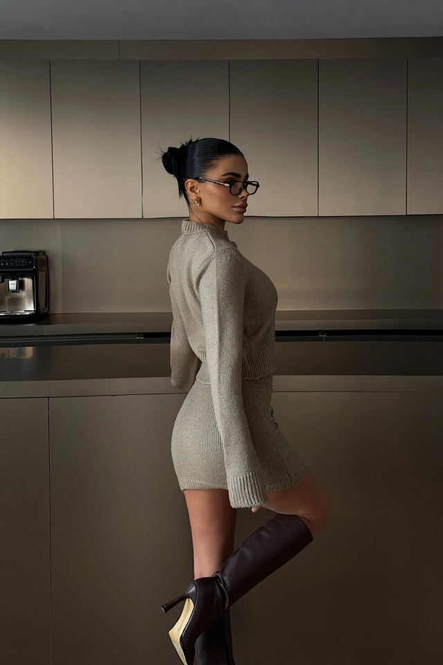 Bej Adiana triko takım ATE-4624 - 4