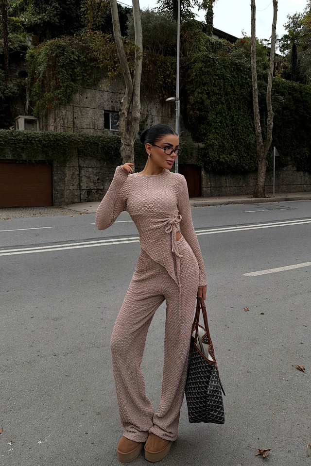Bej Sequin Takım ATE-3833 - 4