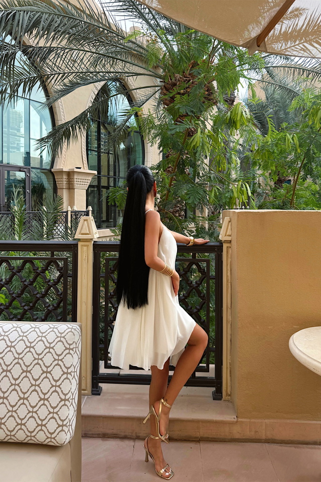 Beyaz Isobel Elbise ATE-3504 - 5