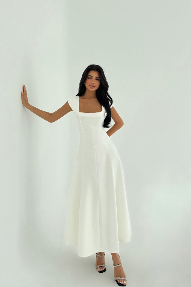 Beyaz Rhea Elbise ATE-2801 
