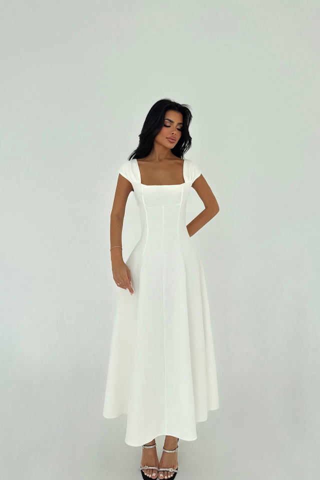 Beyaz Rhea Elbise ATE-2801 - 2